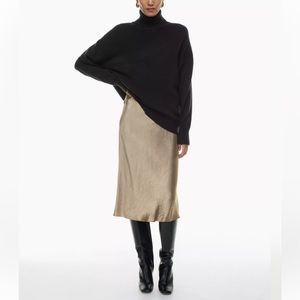 Aritzia Babaton satin midi slip skirt